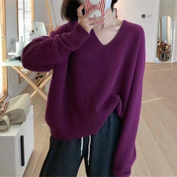 【tops】Vネックニットセーター　M26429