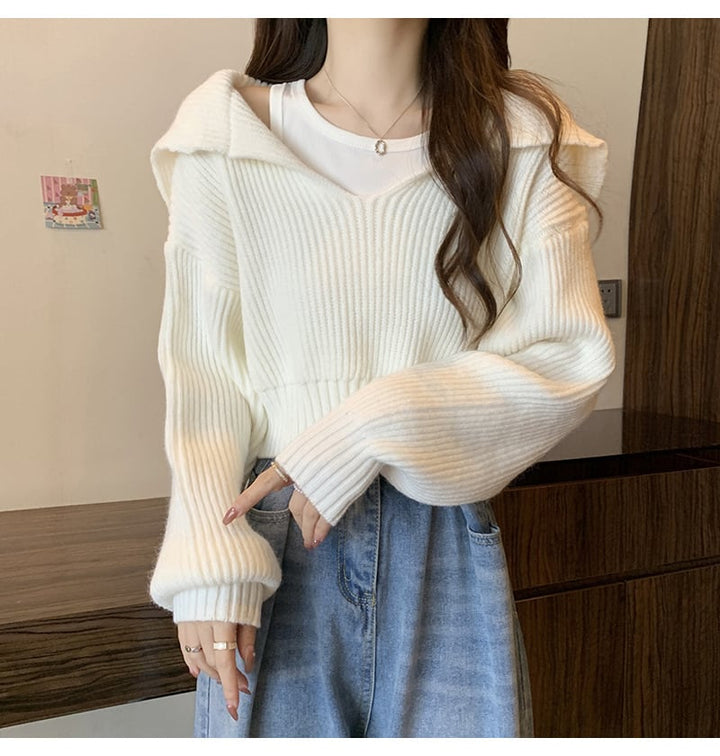 【set】ニットプルオーバーアンサンブル　 M17857