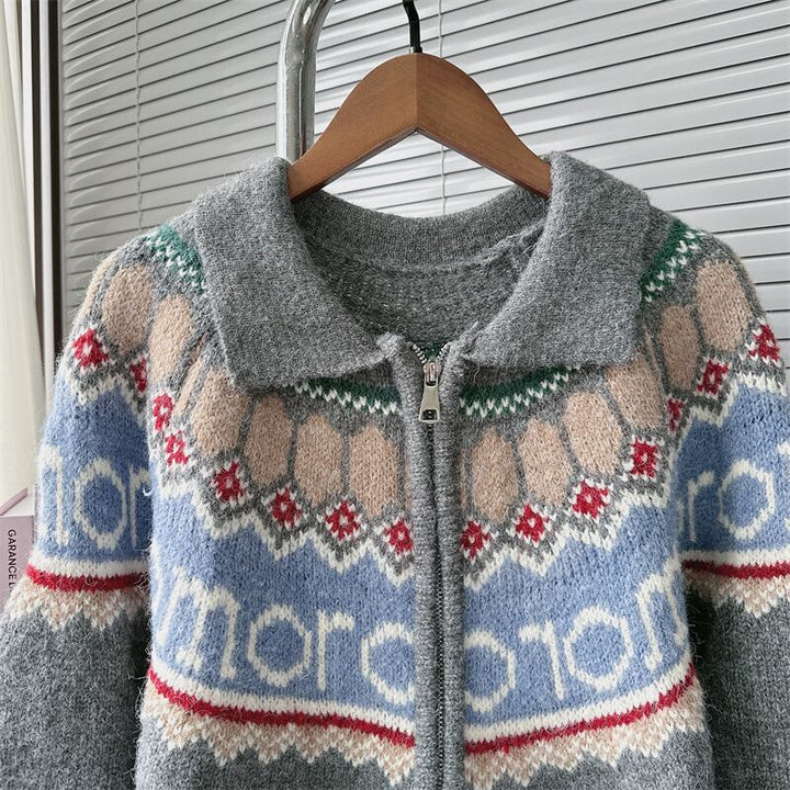 【outer】ファスナーニットカーデ　M27440