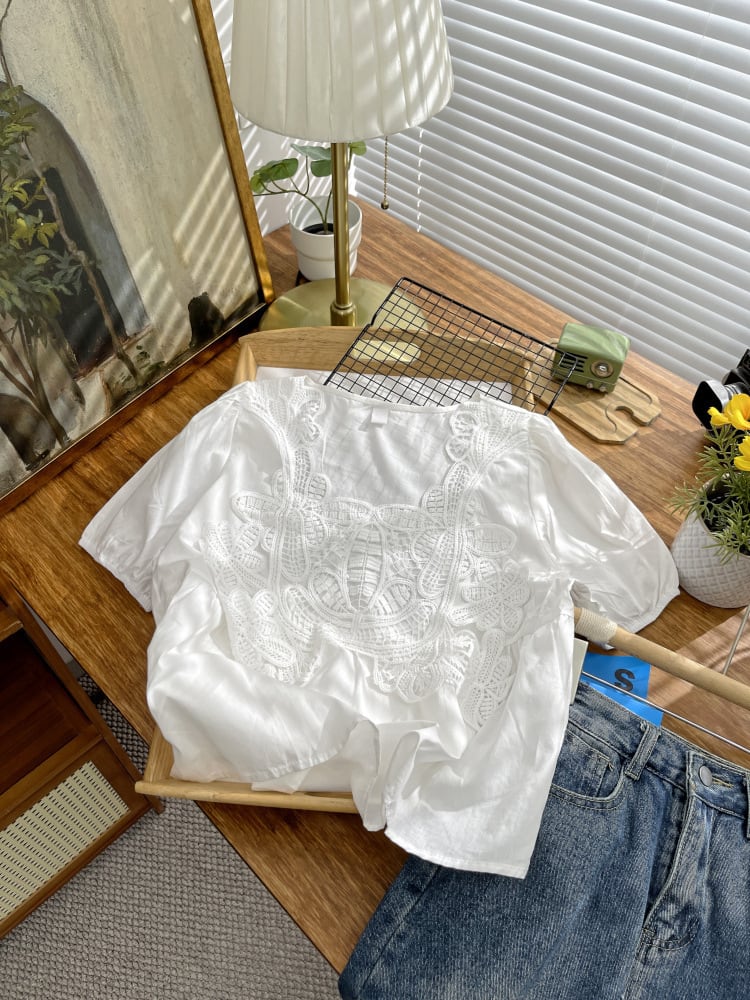 【tops】レースシャツトップス　M22611