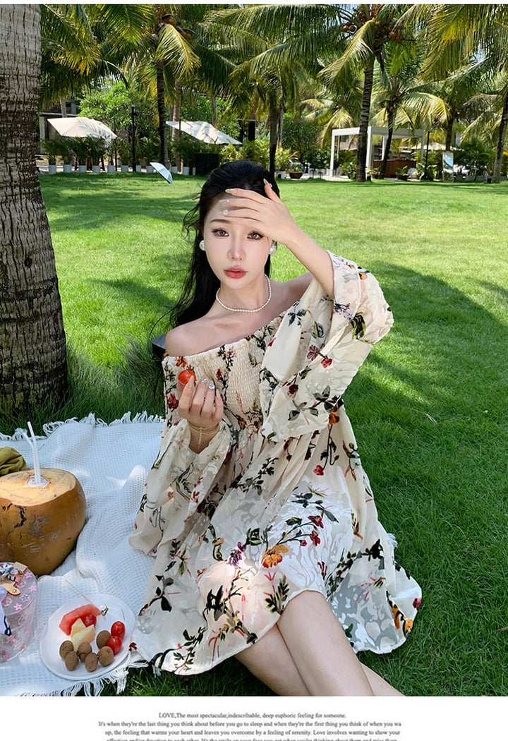 【dress】花柄ワンピース　M25307