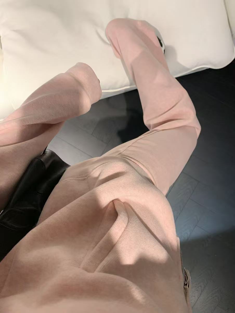 【set】ファーネックパーカー×ワイドパンツセット  K0670