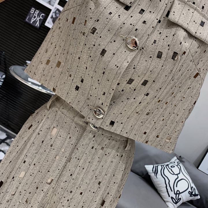 【set】ノースリーブトップス×ワイドパンツセット　M24990
