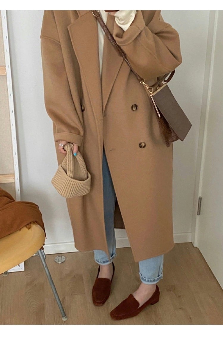 【outer】Vネックカラーコート　M17907