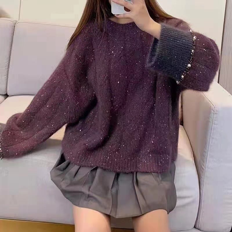 【tops】キラキラニットセーター　M18335