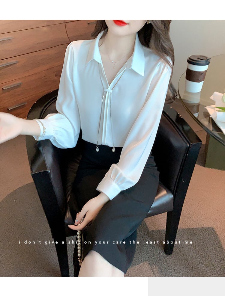 【tops】早い者勝ちOL、通勤シャツトップスゆったり　M17060