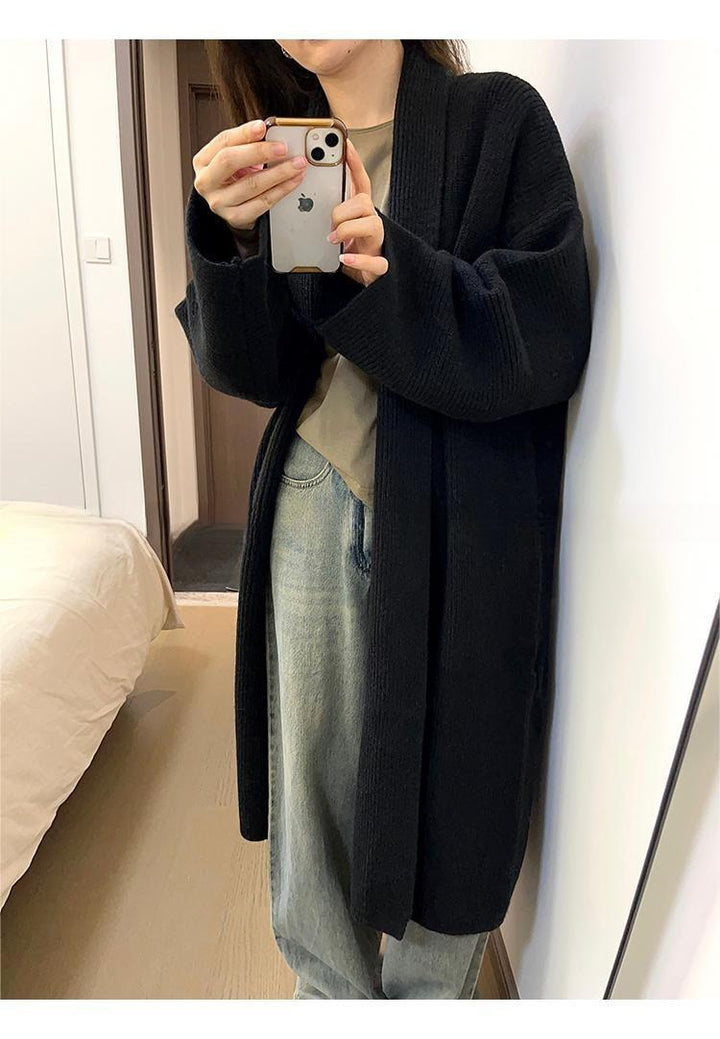 【outer】ロング丈ニットカーデ　M19009
