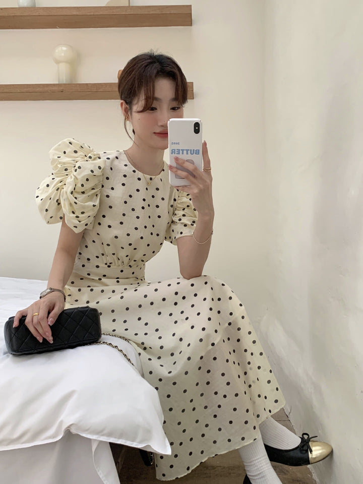【dress】ドット柄ワンピース　M24625