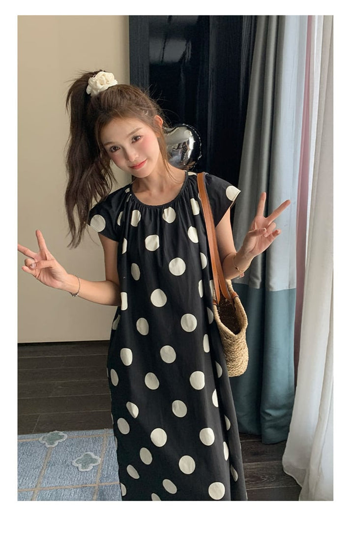【dress】ドット柄ワンピース　M23927