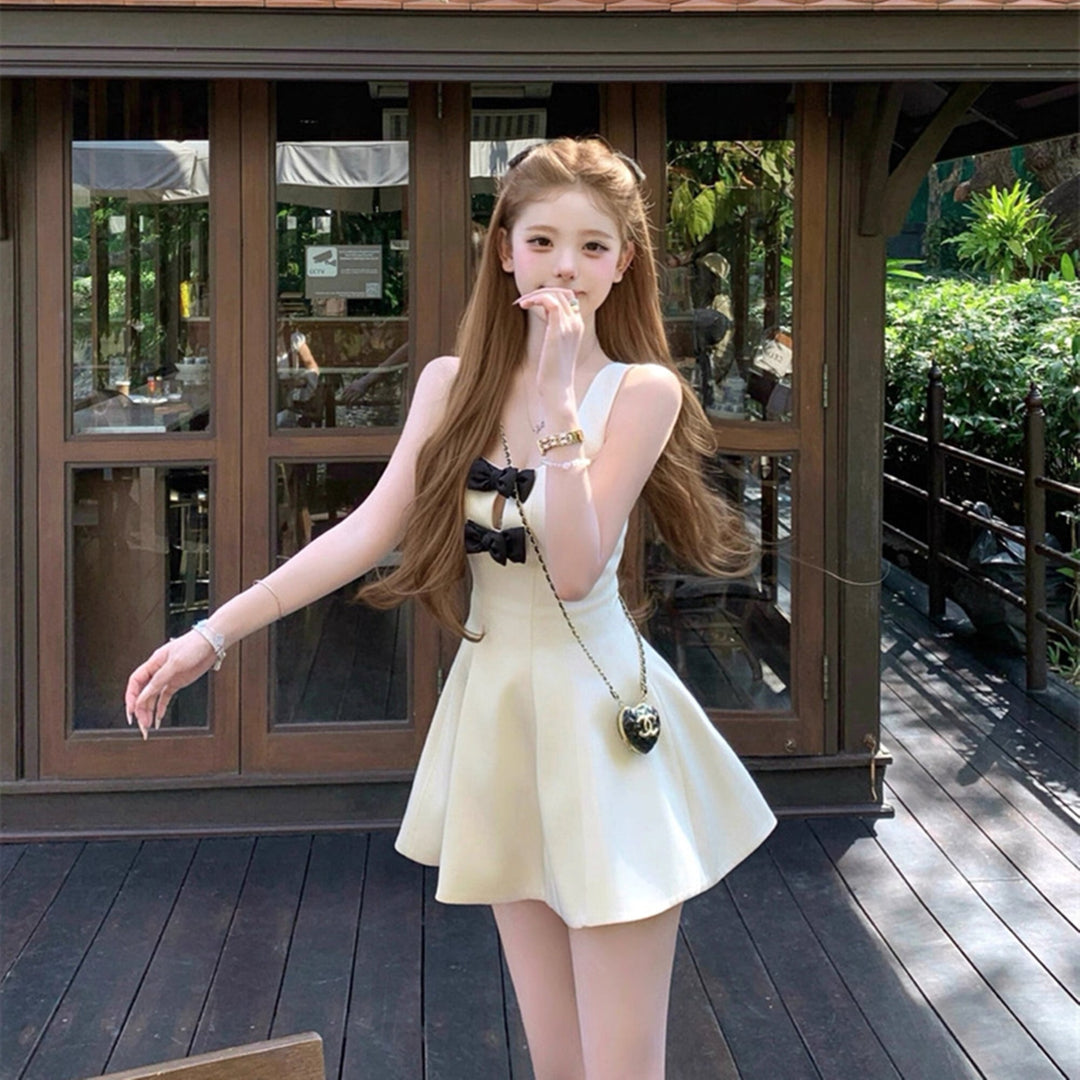 【dress】リボンミニワンピース　N3547