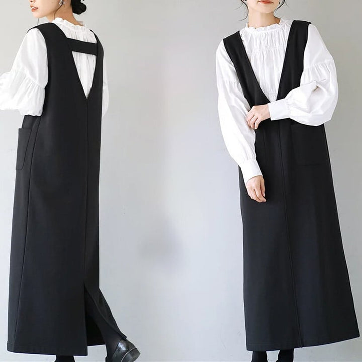 【dress】Vネックベストワンピース　M28037