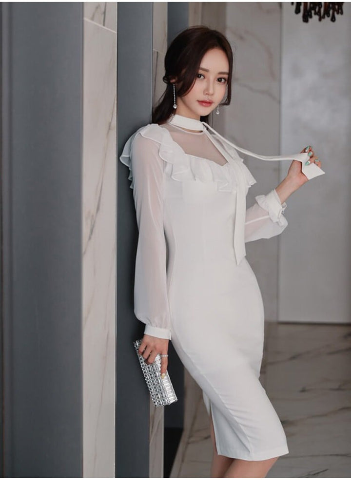 【dress】女性力を高める～切り替えデートワンピース　M17409