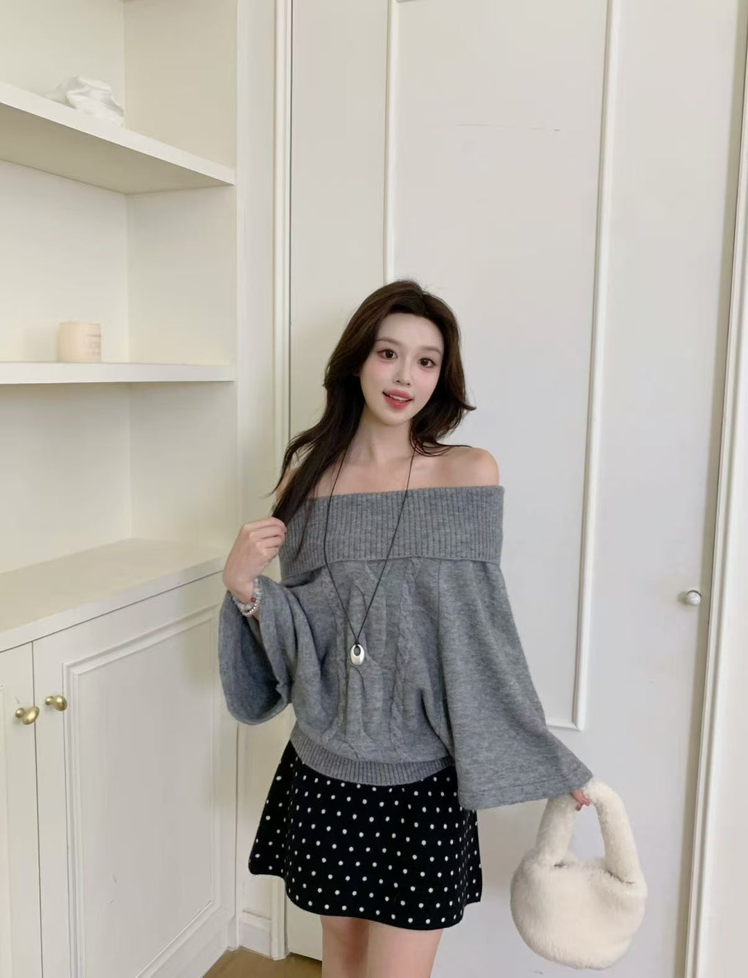 【tops】ニットトップス　K0669