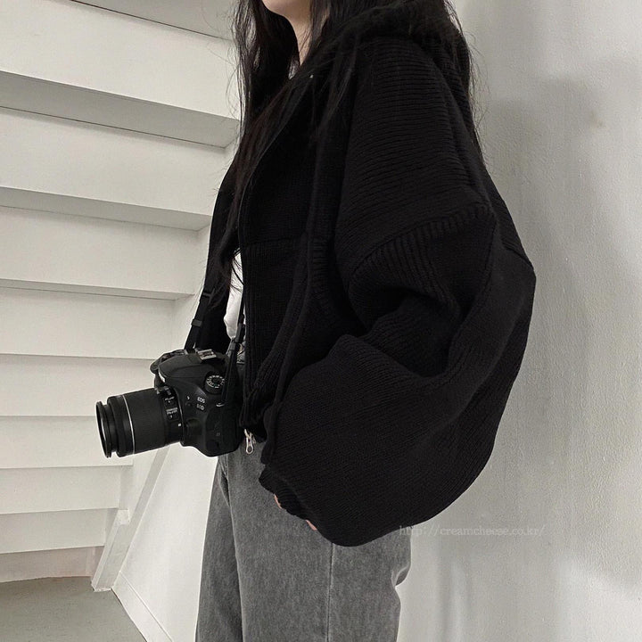 【outer】ファスナーニットカーデ　M26115