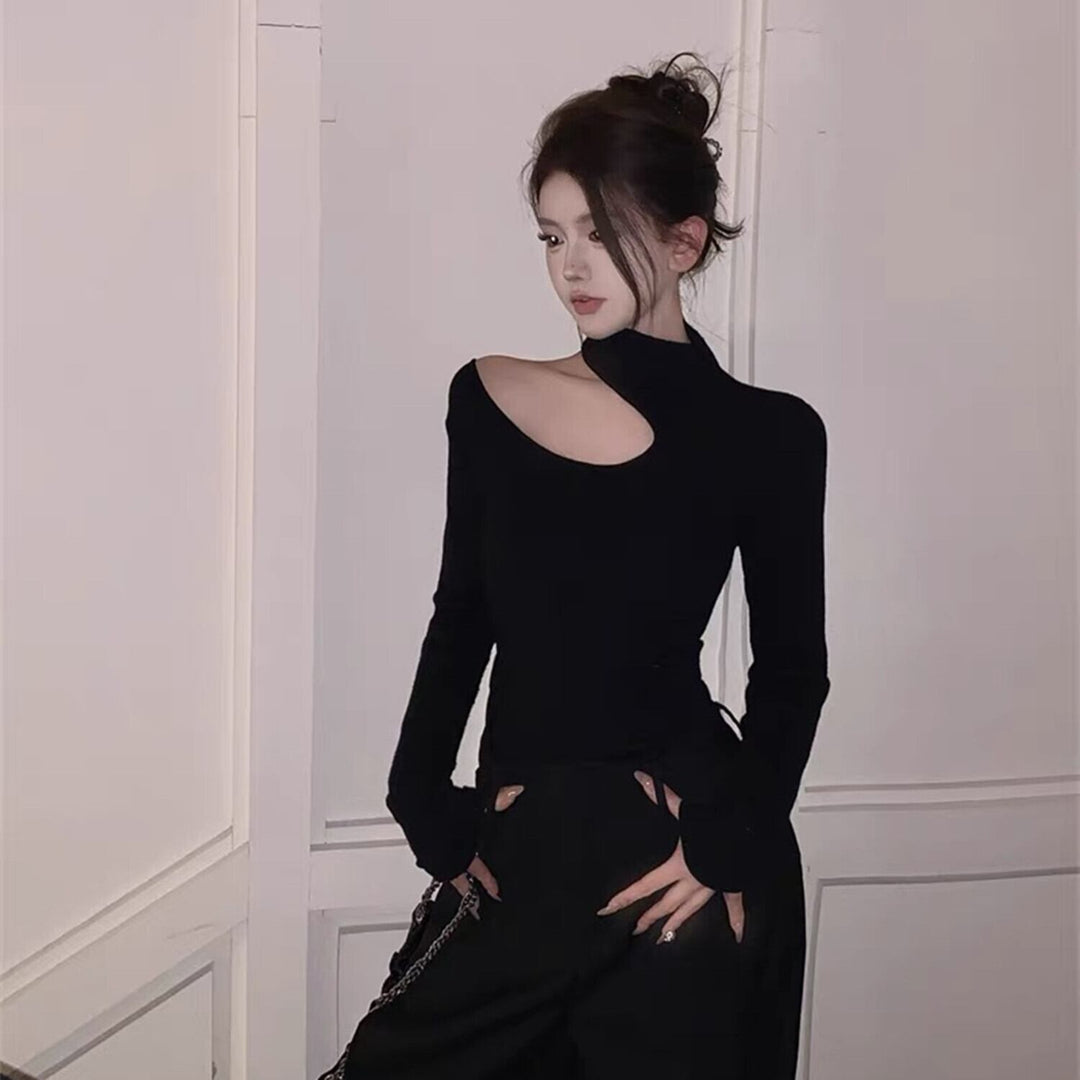 【tops】ポイントオープンニットトップス　N2930
