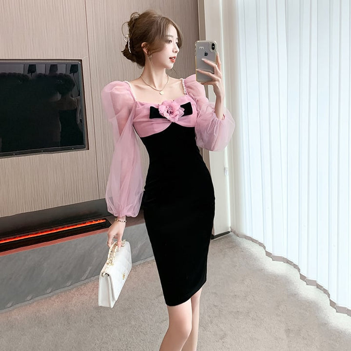 【dress】ドッキングデートワンピース　M18365
