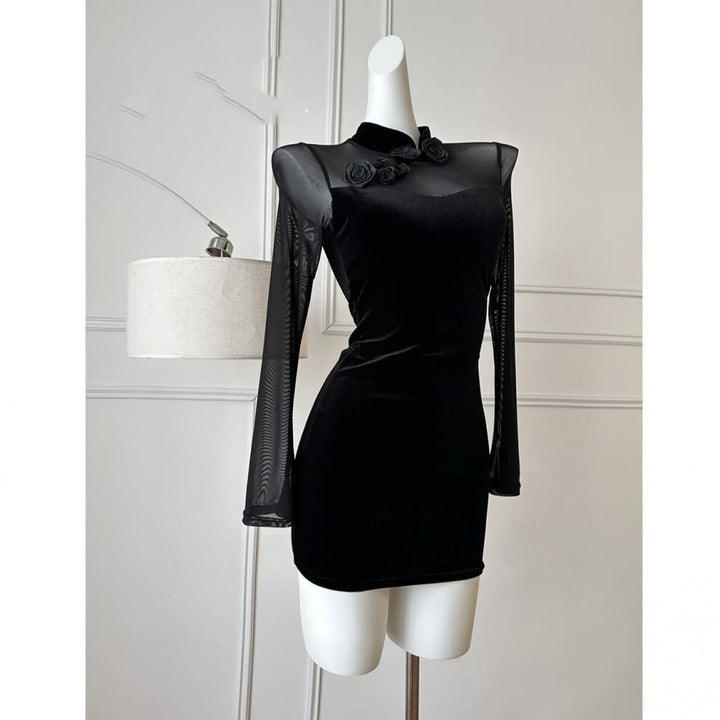 【dress】チュールドッキングワンピース　M27863