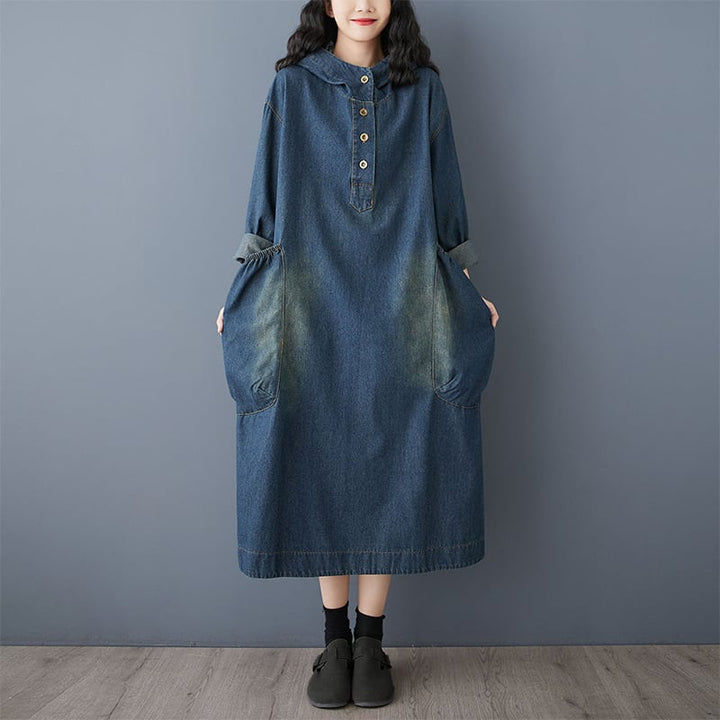 【dress】デニムカジュアルワンピース　M29674