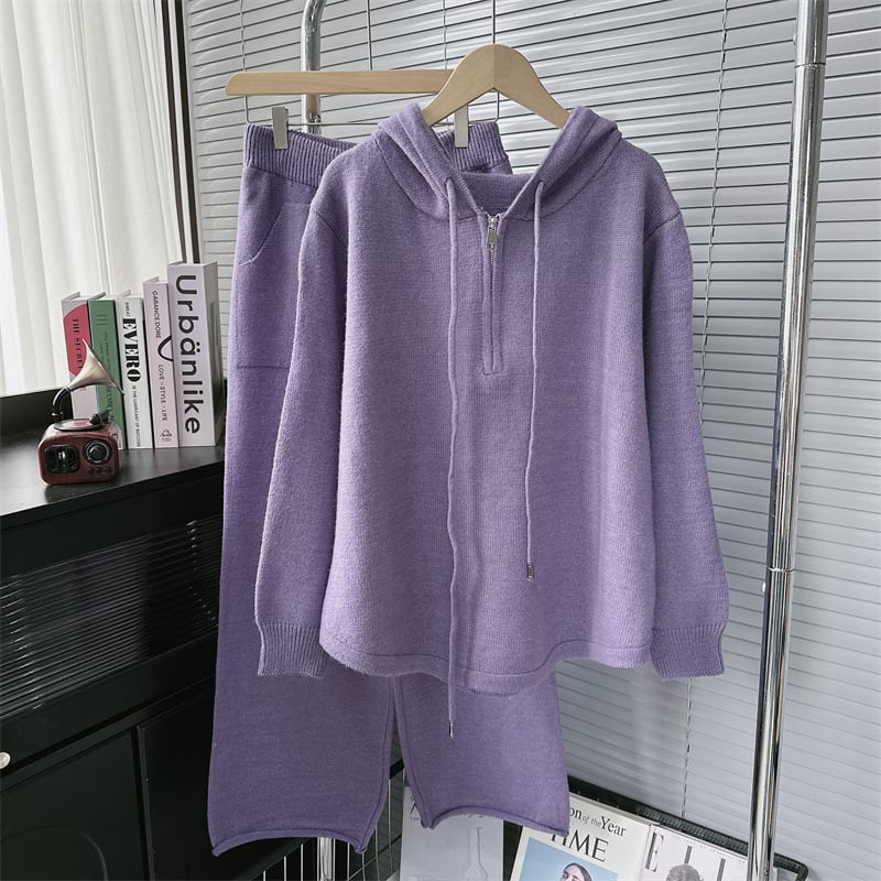 【set】ニットセーター+ワイドパンツセット　M26621