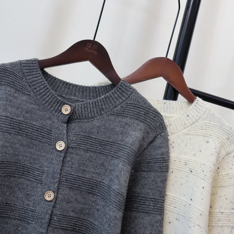 【outer】クルーネックニットカーデ　M26489