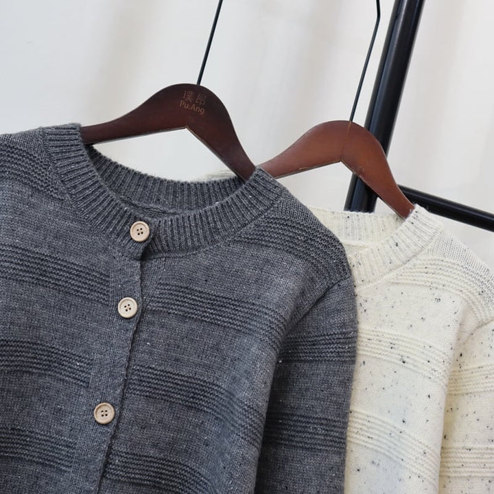 【outer】クルーネックニットカーデ　M26489