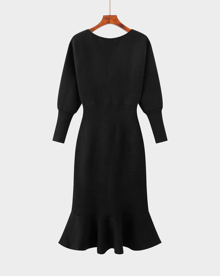 【dress】ニットマーメイドワンピース Q7293