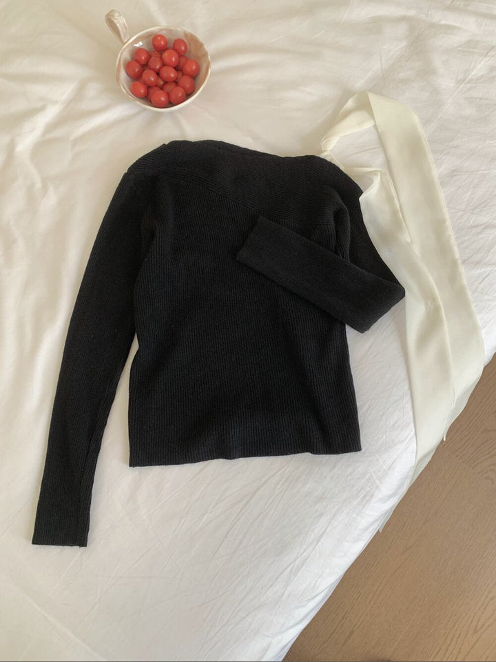 【tops】オフショルダーニットトップス　M26974