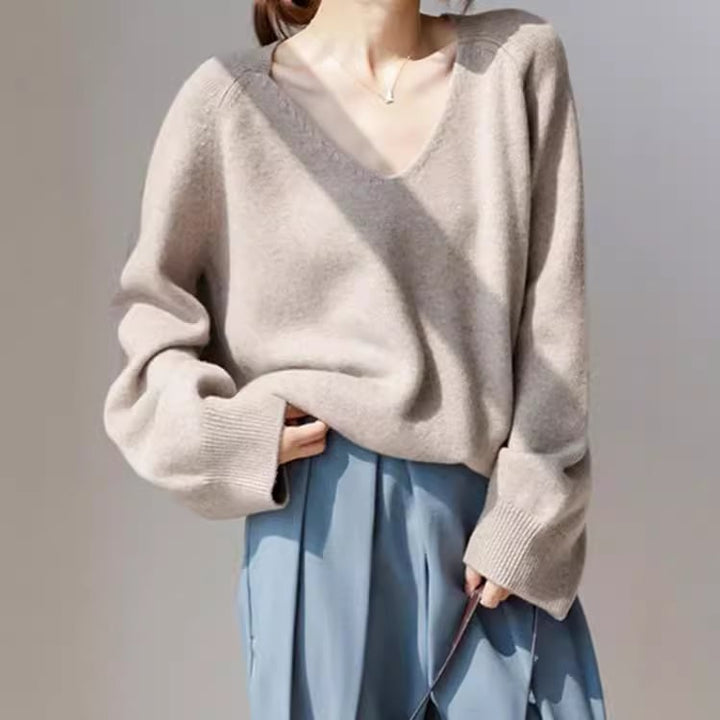 【tops】Vネックニットセーター　M26776