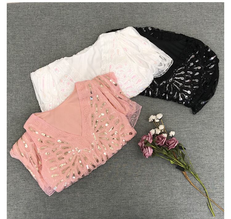 【dress】ノースリーブスパンコールワンピース　M30142