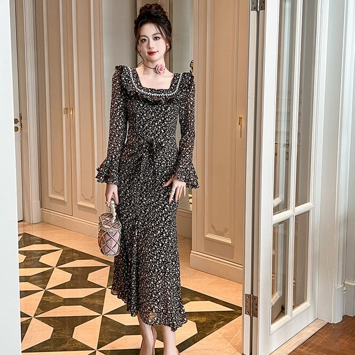 【dress】フリル花柄ワンピース　M27009