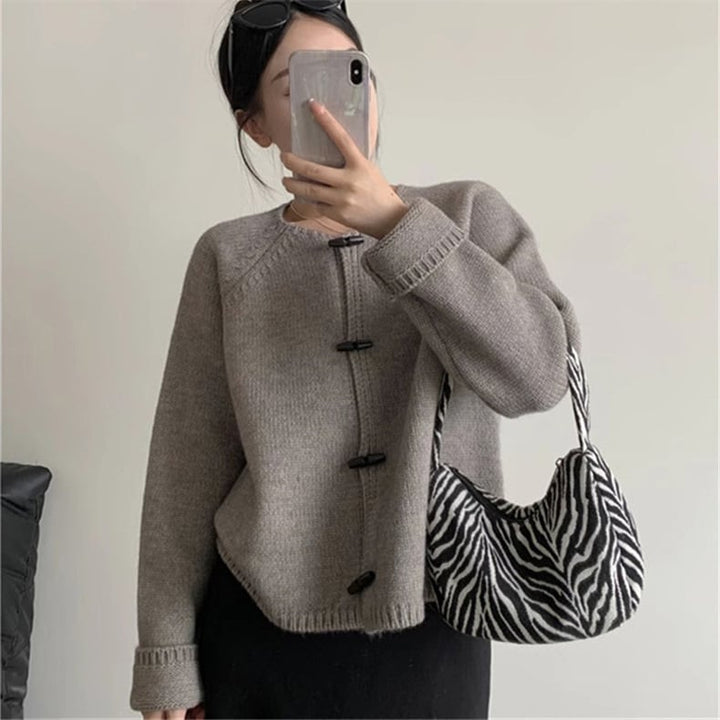 【outer】クルーネックニットカーディガン　M17794