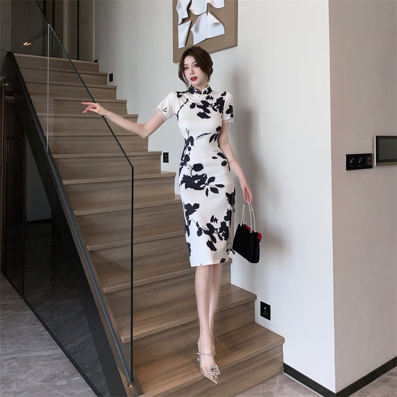 【dress】女性力を高める～プリントデートワンピース　M17192