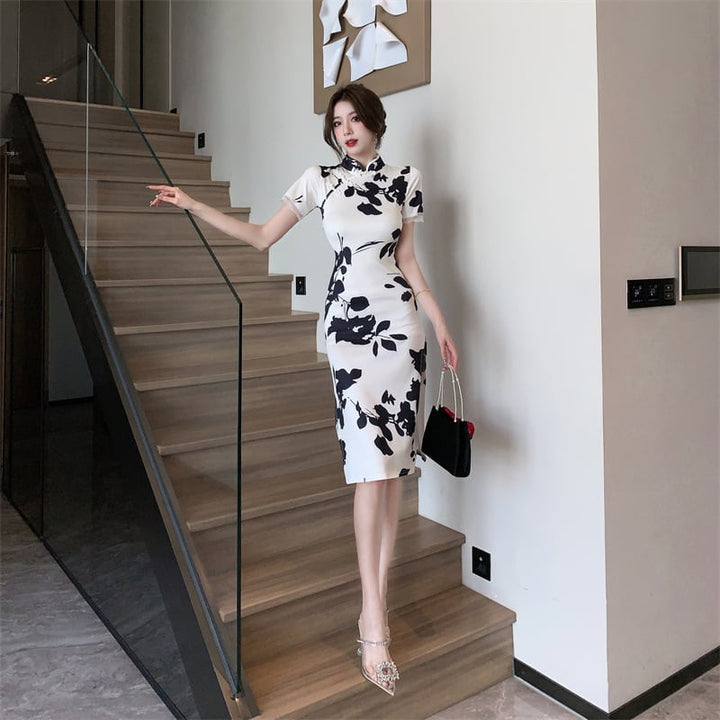 【dress】女性力を高める～プリントデートワンピース　M17192