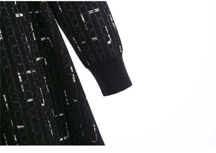 【dress】ボタンデザインニットワンピース　M18257