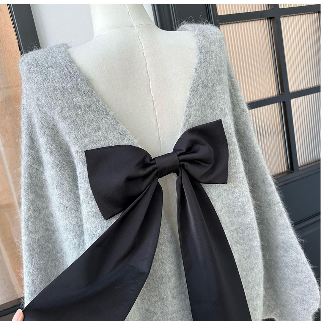 【tops】リボン付きニットセーター　M27023