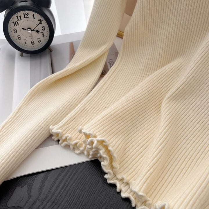 【tops】レース切り替えニットトップス　M27213