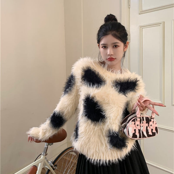 【tops】シャギーニットセーター　M28536