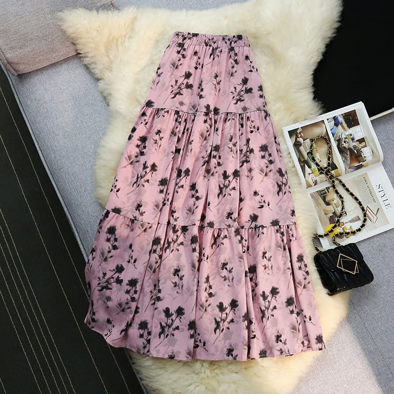 【bottoms】プリントスカート　M23941