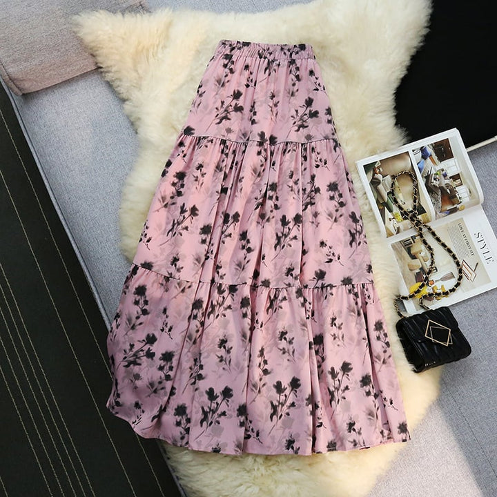 【bottoms】プリントスカート　M23941