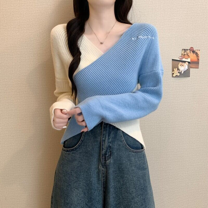【tops】クロスニットトップス　M28275