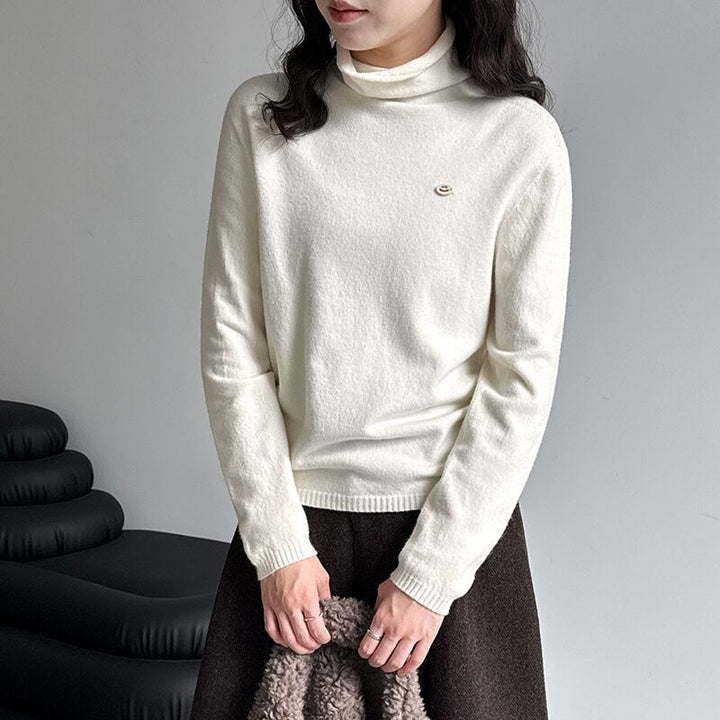 【tops】ハイネックニットトップス Q7090