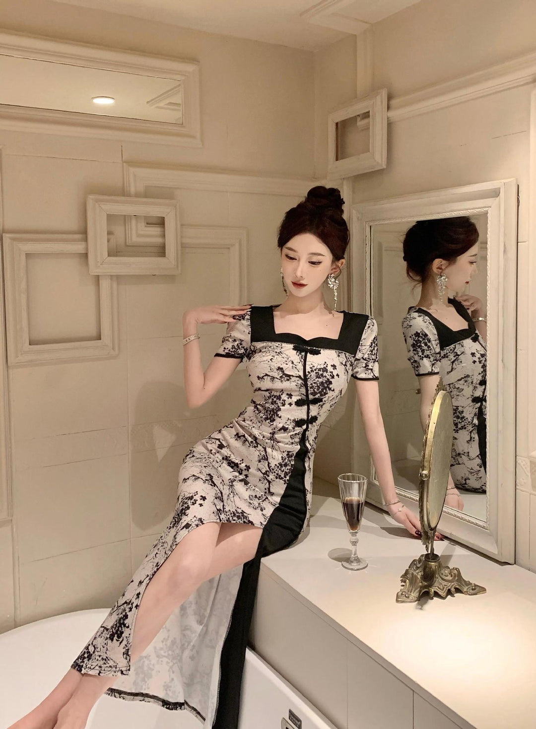 【dress】プリントワンピース　M25247