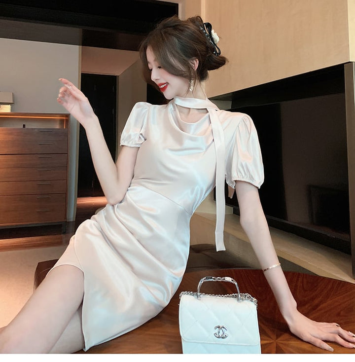 【dress】細身効果抜群♪エレガントデートワンピース　M17355