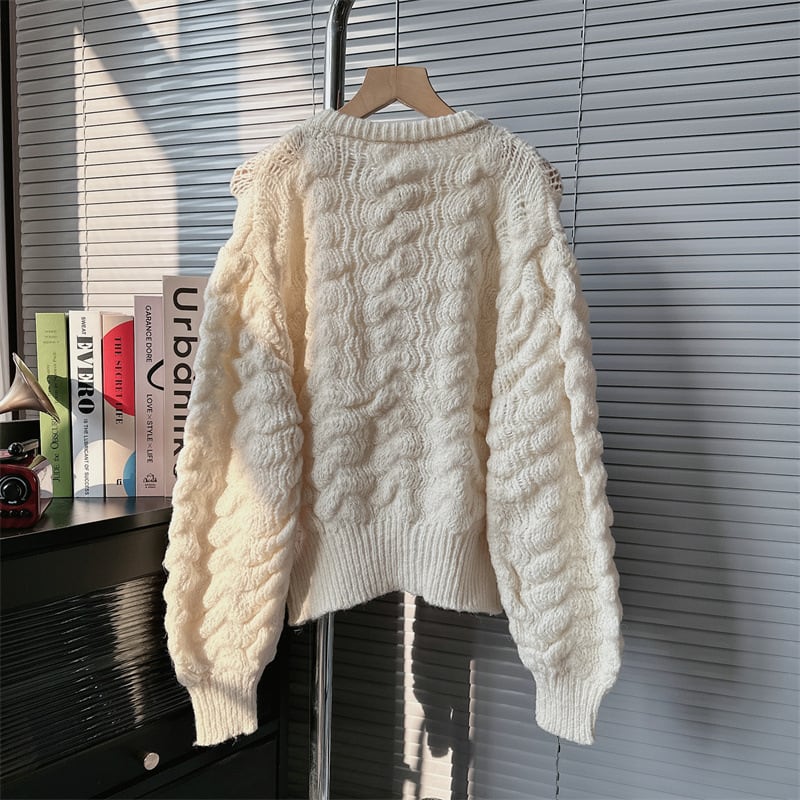 【outer】クルーネックニットカーデ　M18029