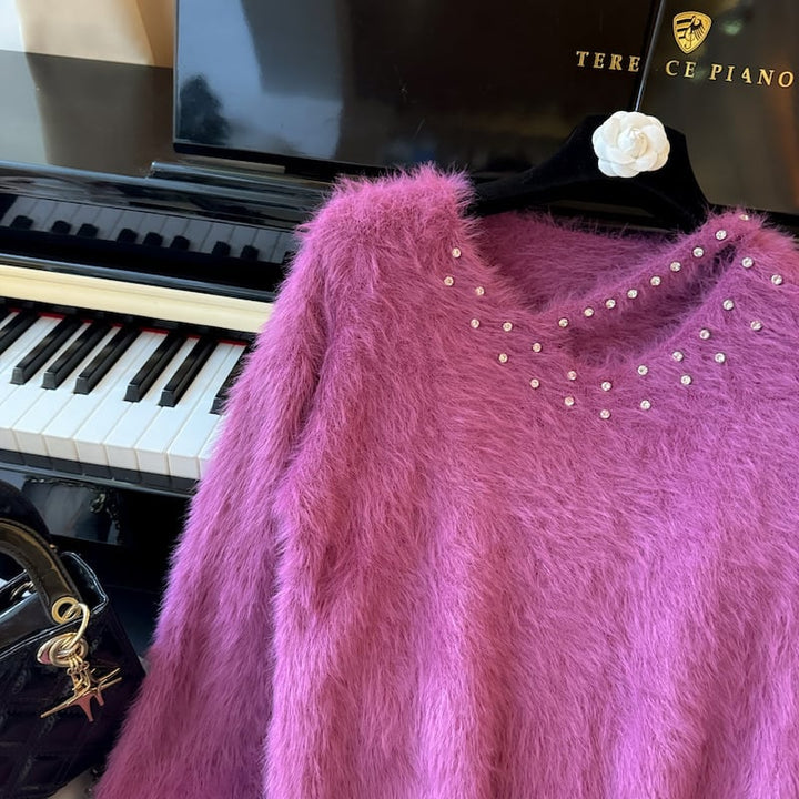 【tops】ビジューニットセーター　M27005