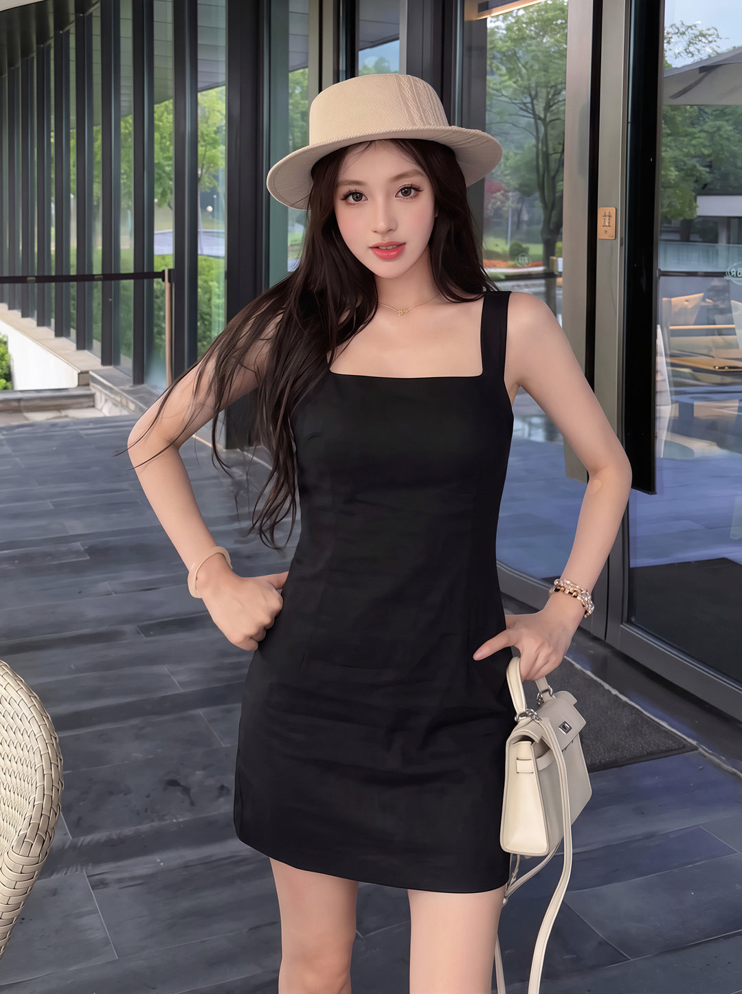 【dress】リネンキャミワンピース Q8793