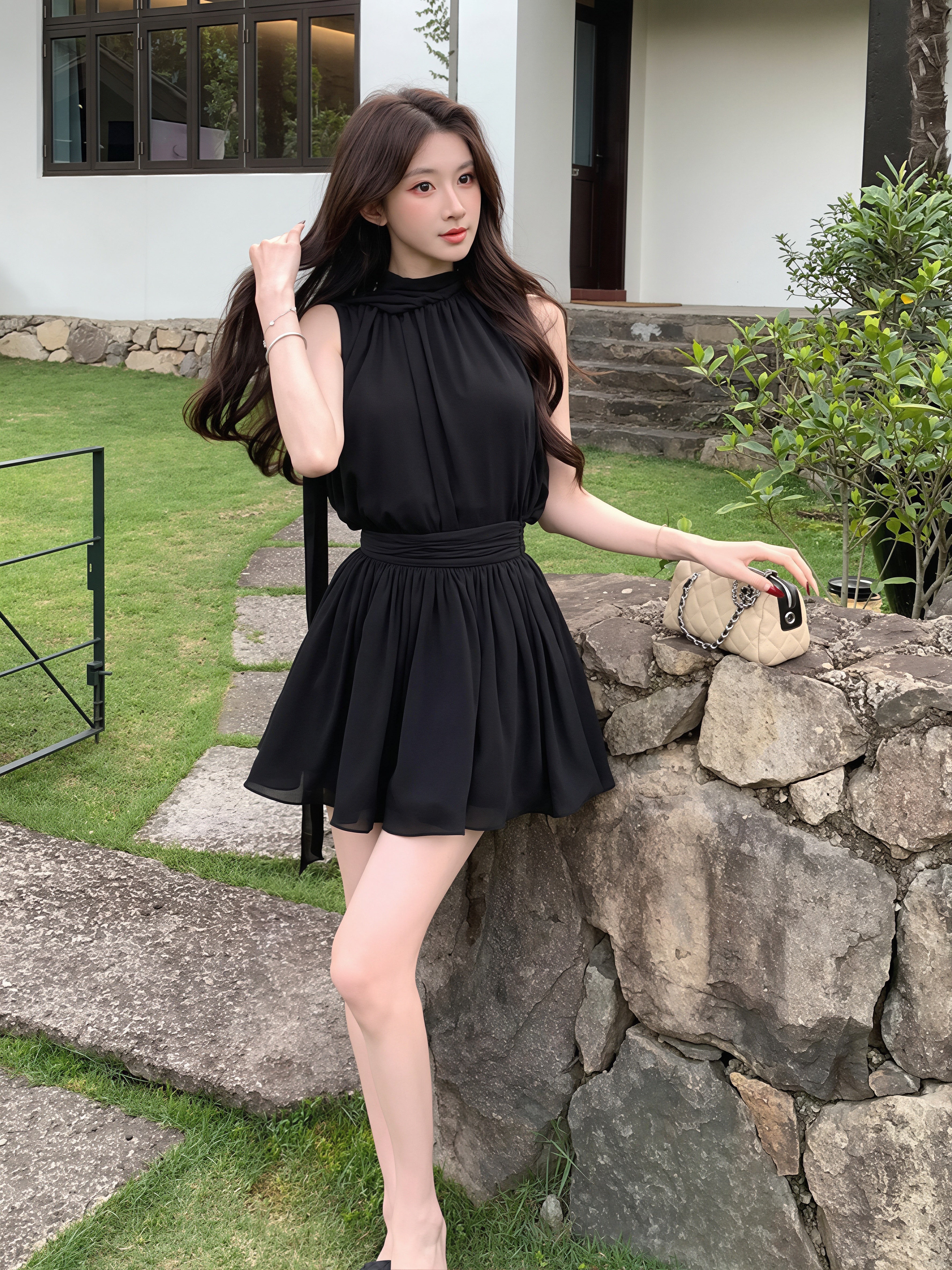 set】ノースリーブトップス×ミニスカートセット Q8822 – NANASTYLE