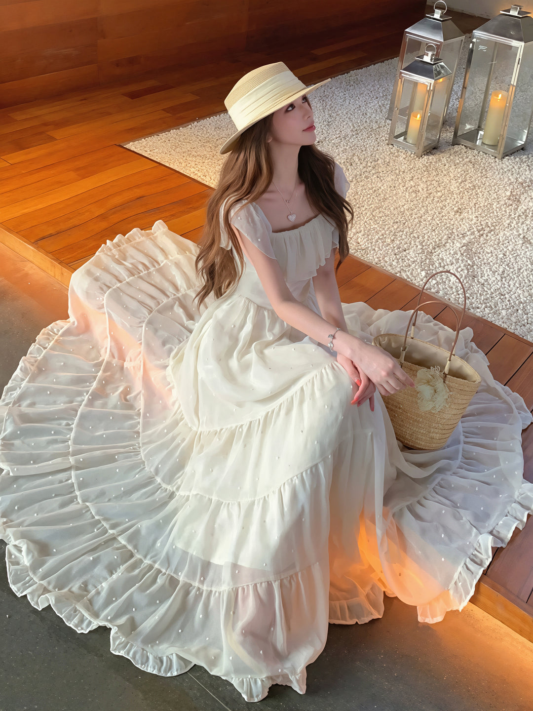 【dress】オフショルダーロングワンピース Q8863