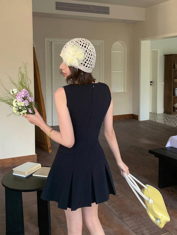 【dress】ノースリーブAラインワンピース Q8806