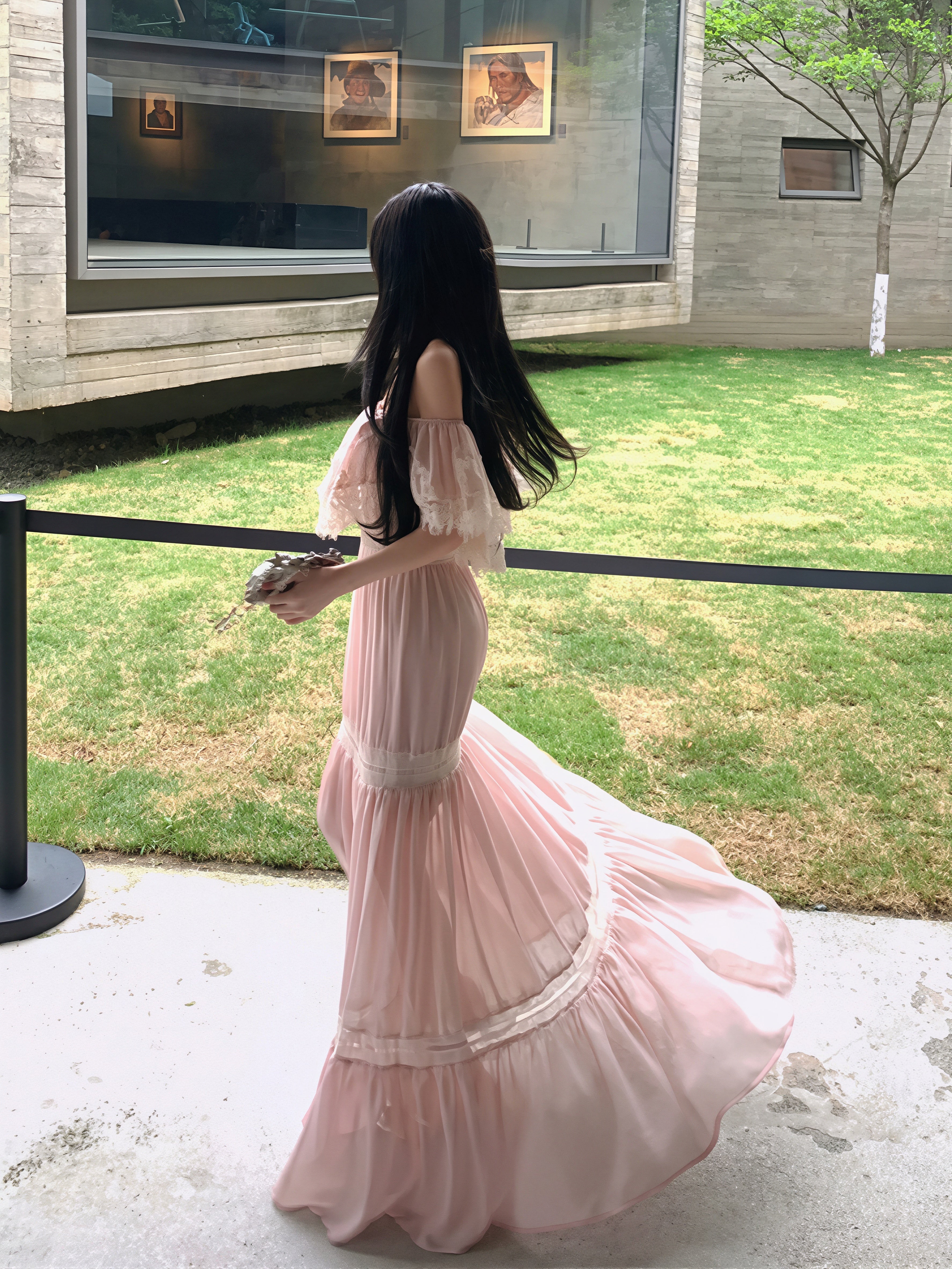 dress】レースドッキングロングワンピース Q8717 – NANASTYLE